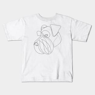 Mittelschnauzer - one line drawing Kids T-Shirt